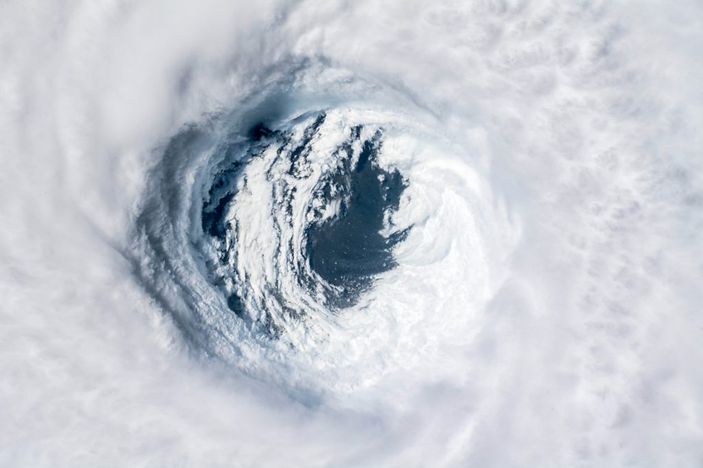 Watch footage from inside the eye of a hurricane