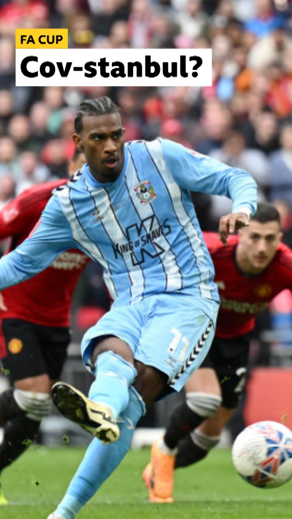 Coventry's Haji Wright scores dramatic late penalty to make it 3-3