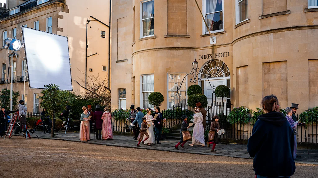 Bath's Georgian stone has made it a popular Bridgerton backdrop (Credit: Jamie Bellinger courtesy of Bath Film Office and Visit Bath)