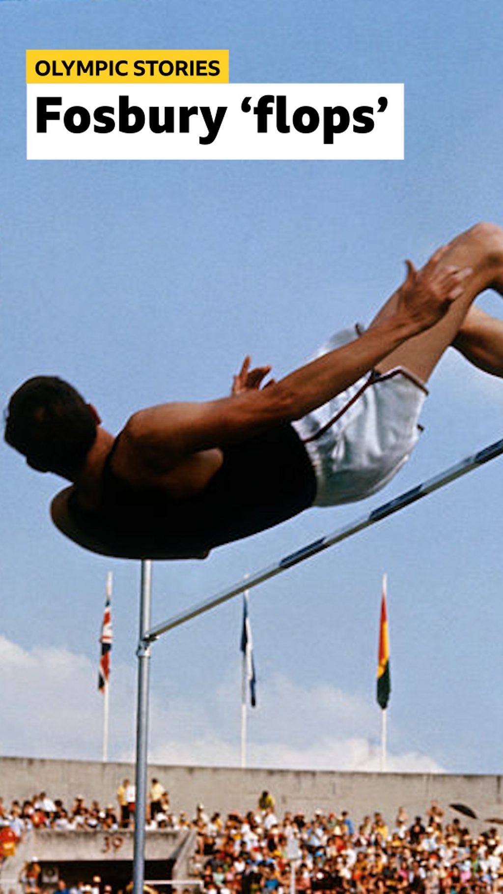 Dick Fosbury's high jump 'flop'