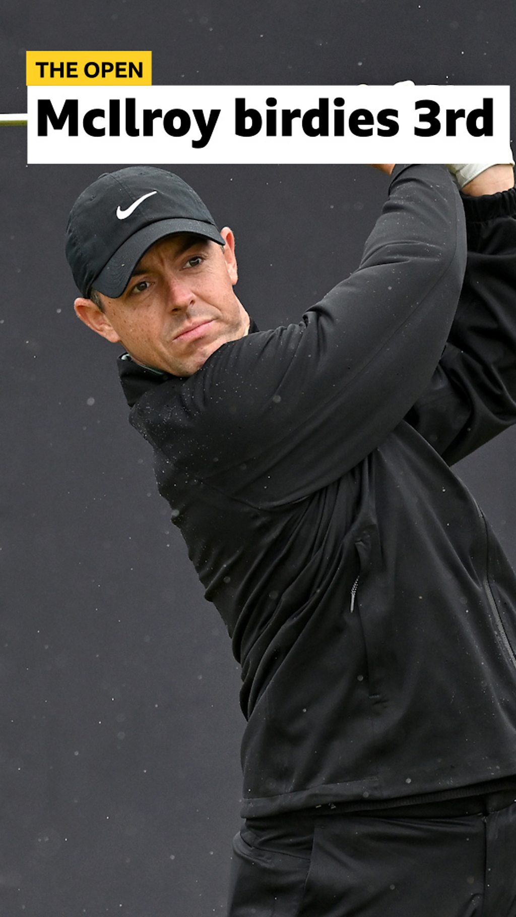 Rory McIlroy hits a shot