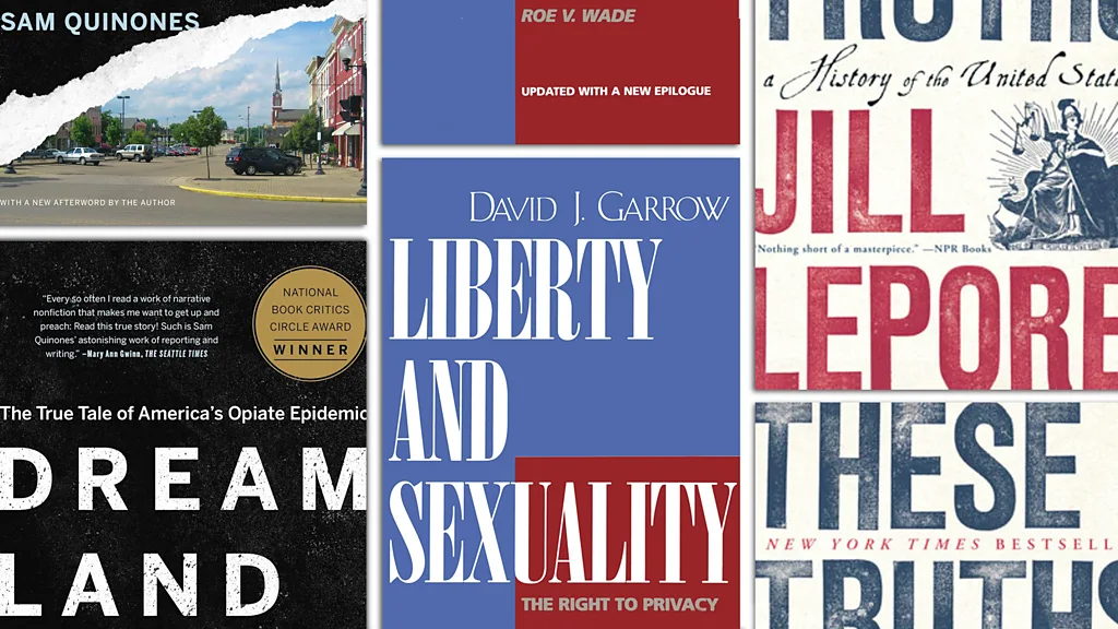 Books covers: Dreamland, Liberty and Sexuality, These Truths.