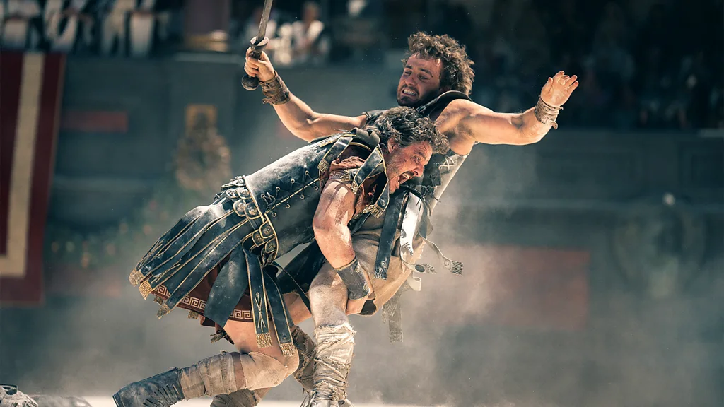 Pedro Pascal and Paul Mescal in Gladiator II (Credit: Aidan Monoghan)