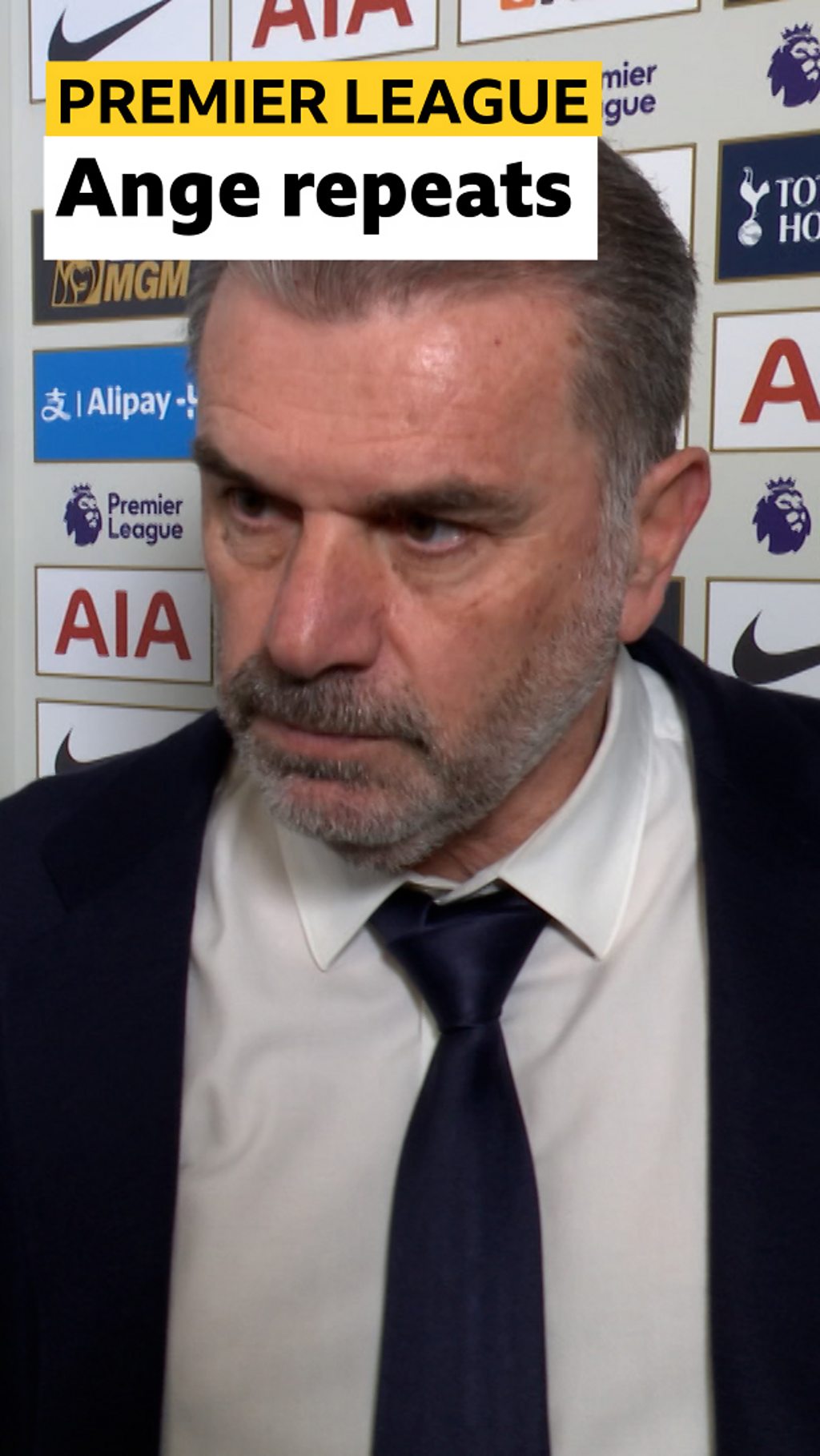 Ange Postecoglou looks angry