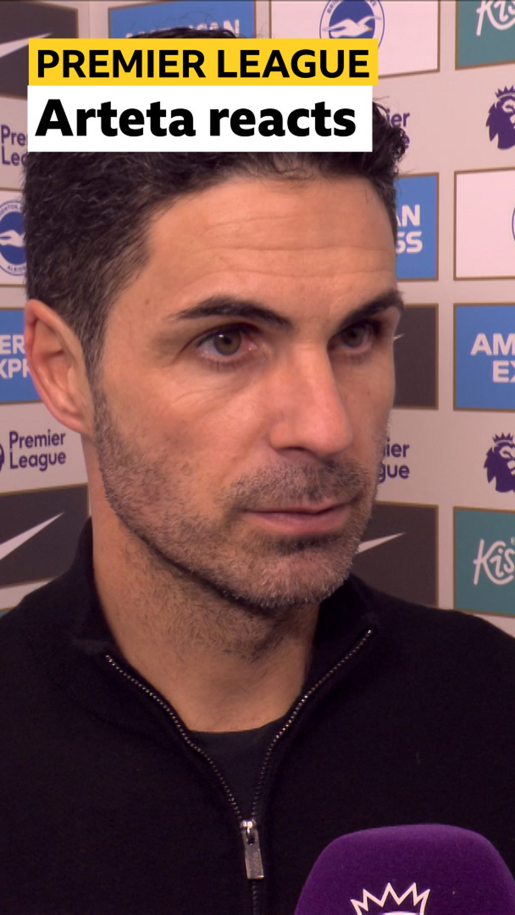 Mikel Arteta talks to BBC Sport