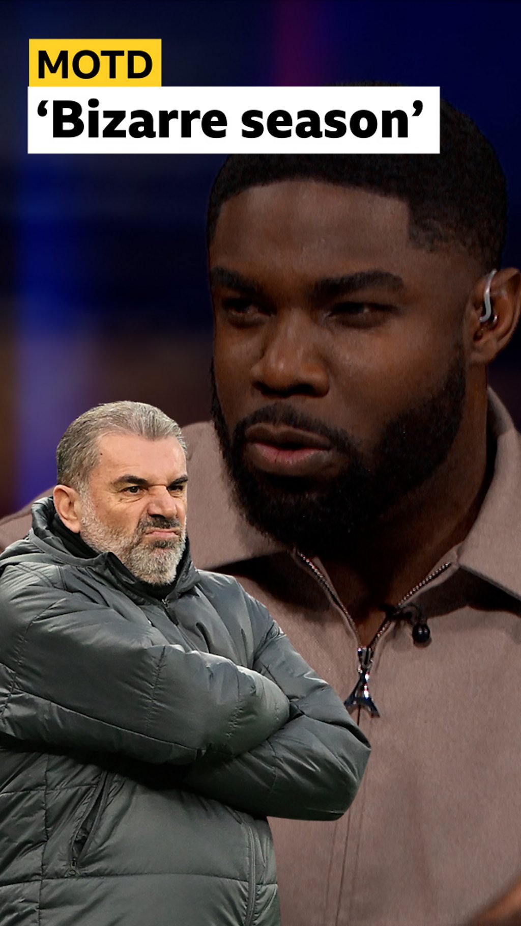 Ange Postecoglou and Micah Richards