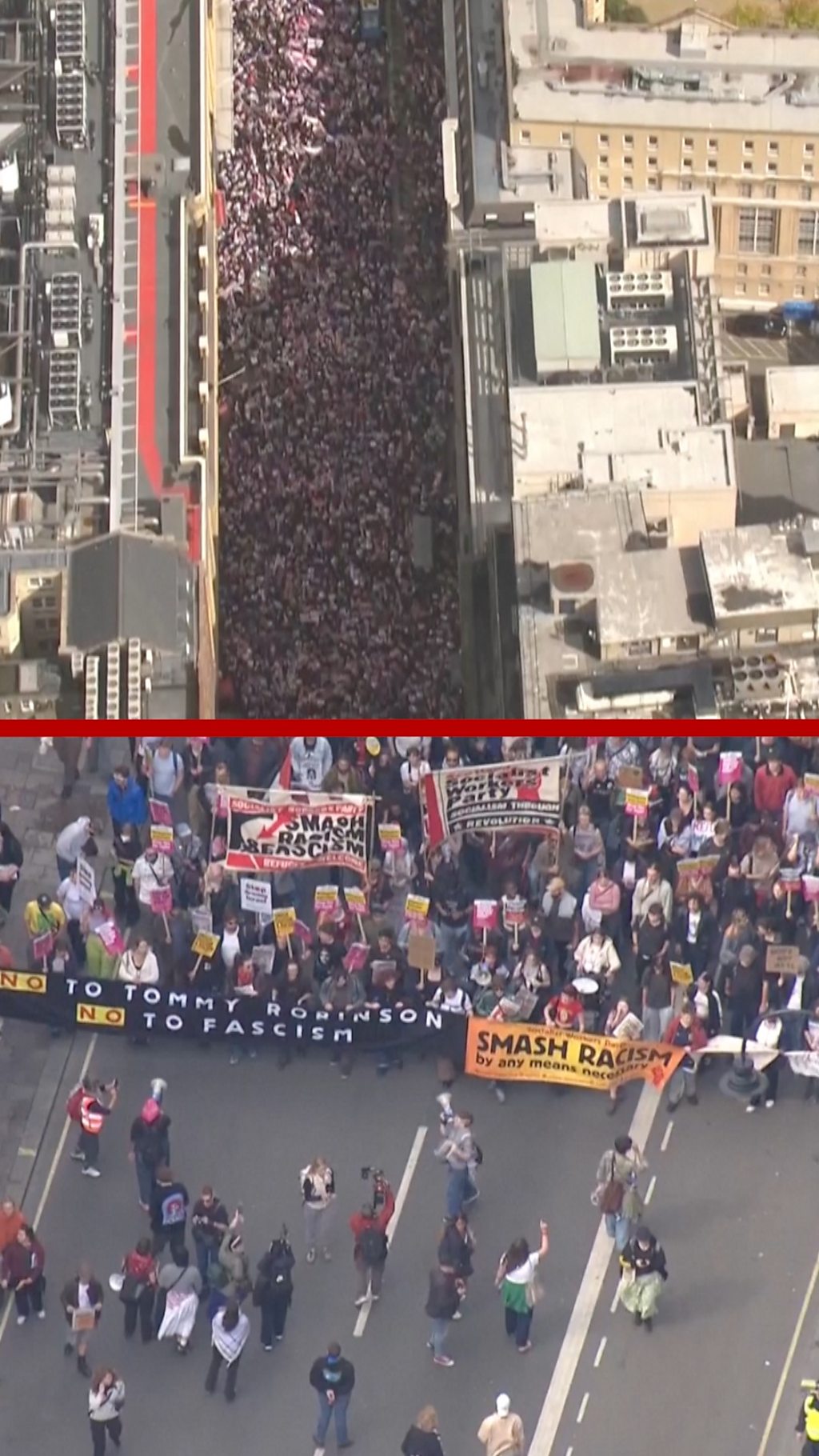 Акции ультраправых и их противников в Лондоне.