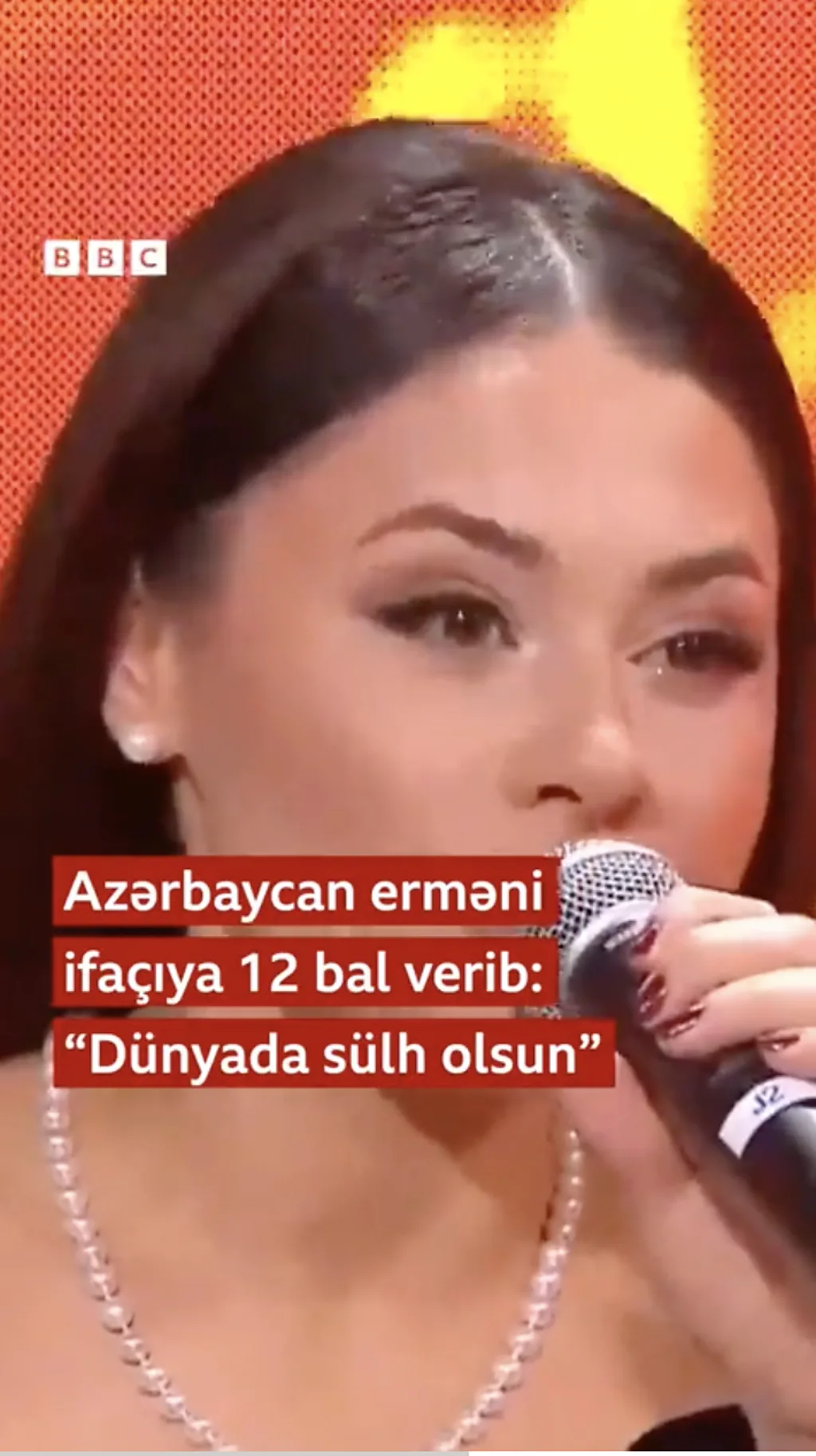 Azərbaycan erməni ifaçıya 12 bal verib: “Dünyada sülh olsun”