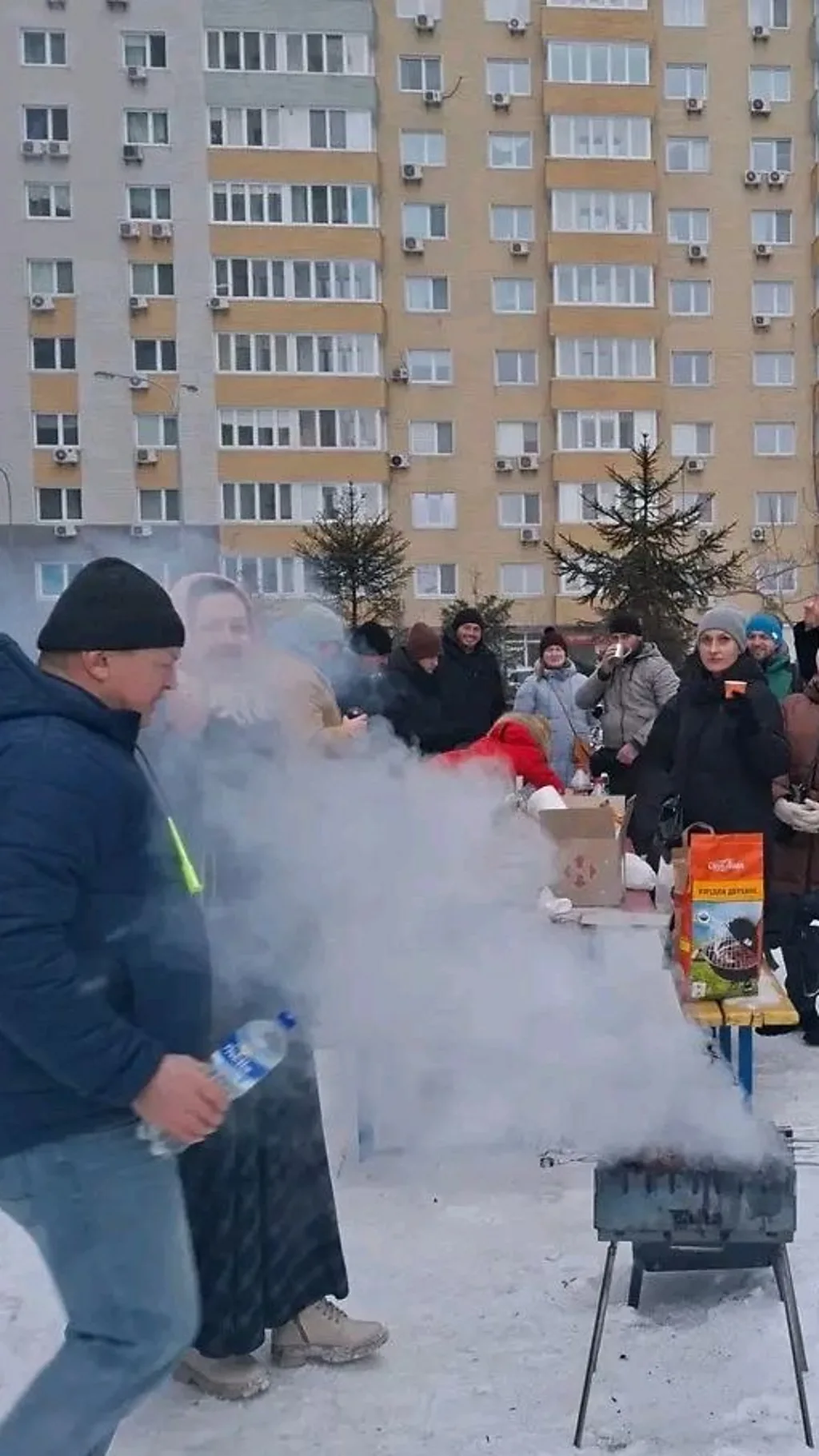 зимовий пікнік у дворі