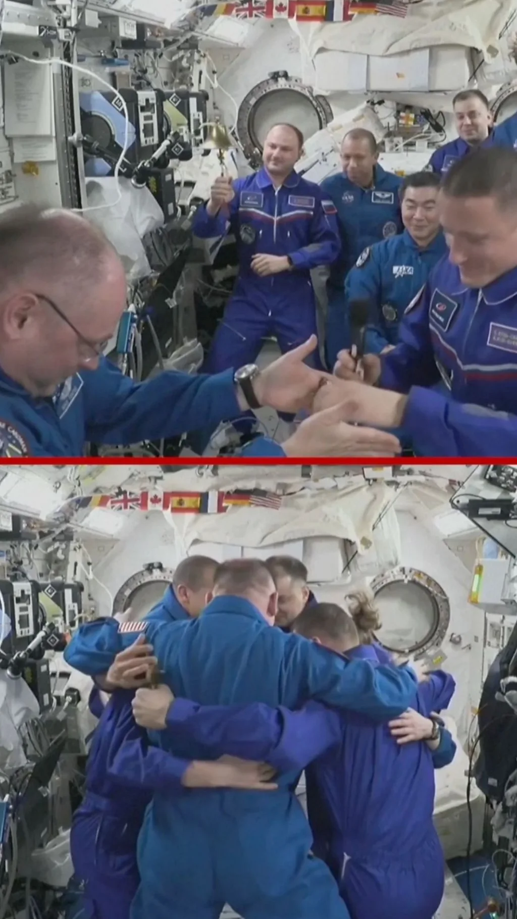 जब स्पेस स्टेशन में एक समारोह में भावुक हुए अंतरिक्ष यात्री