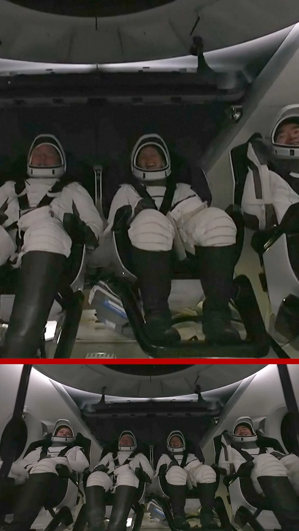 වෛද්‍ය අවශ්‍යතාවක් නිසා නැවත පෘථිවියට පැමිණි පළමු ගගනගාමීන් සිව්දෙනා