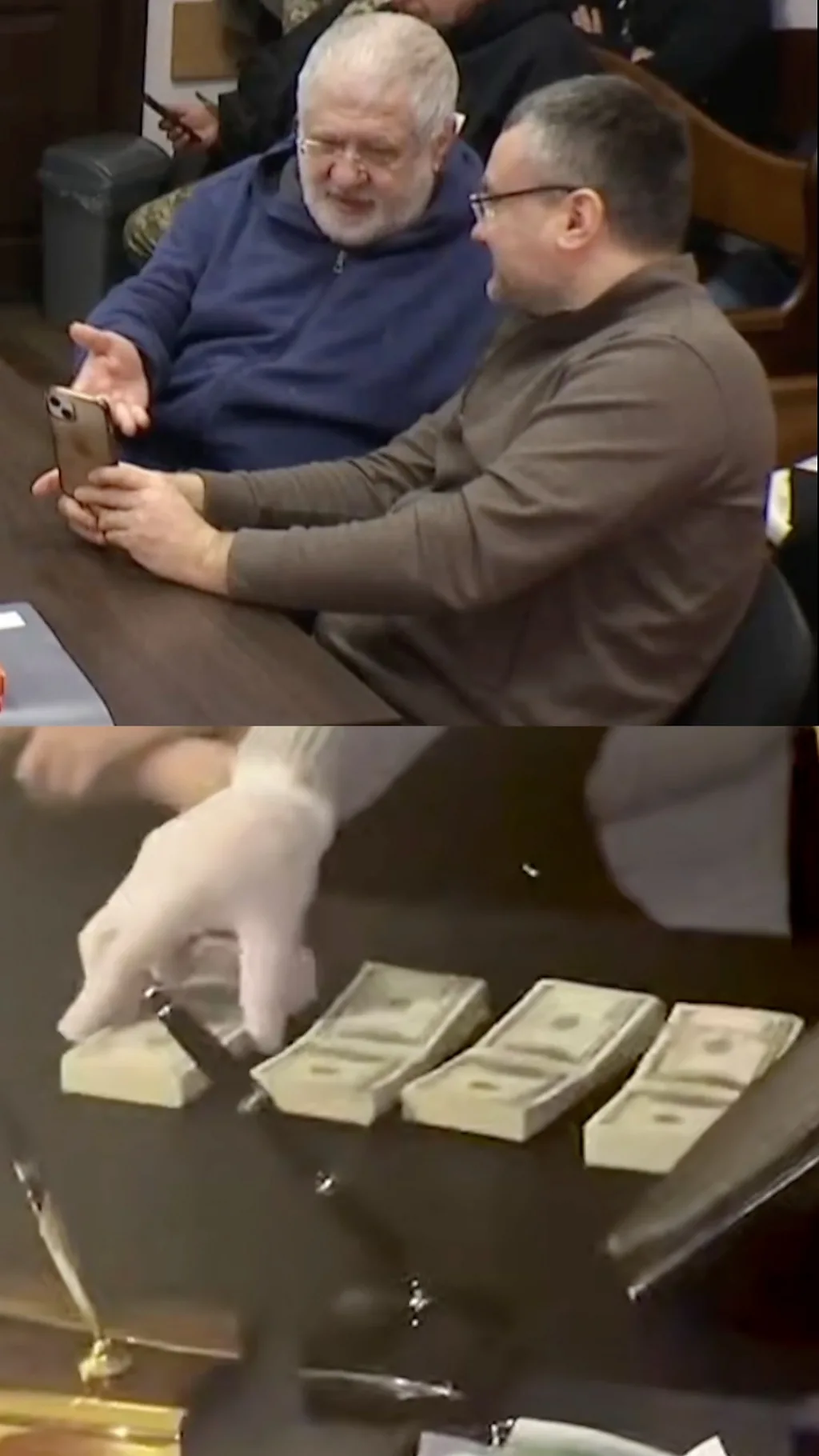 Мужчина на фоне пачек денег