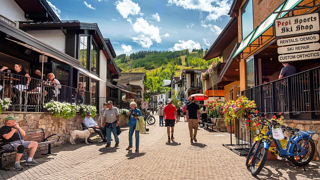 Designed as a pedestrian-first resort town, Vail has channelled its alpine popularity into year-round, low-impact tourism (Credit: Alamy)