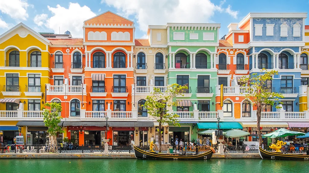 European-inspired architecture at a resort development on Phu Quoc reflects the growing trend of building replica 