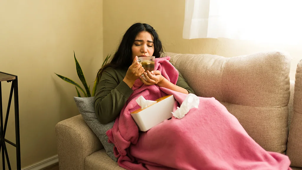 People emit more infectious particles when they're at their sickest (Credit: Getty Images)