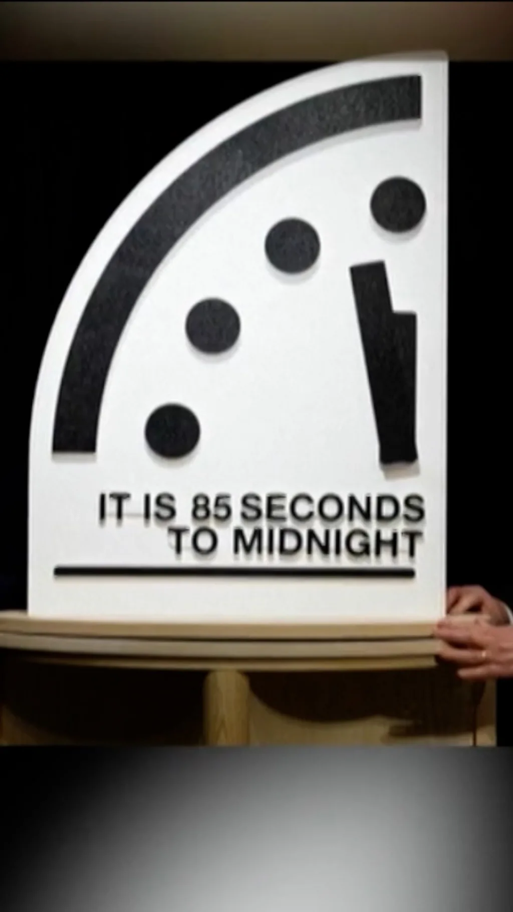 Qiyomat soatida necha soniya qoldi?