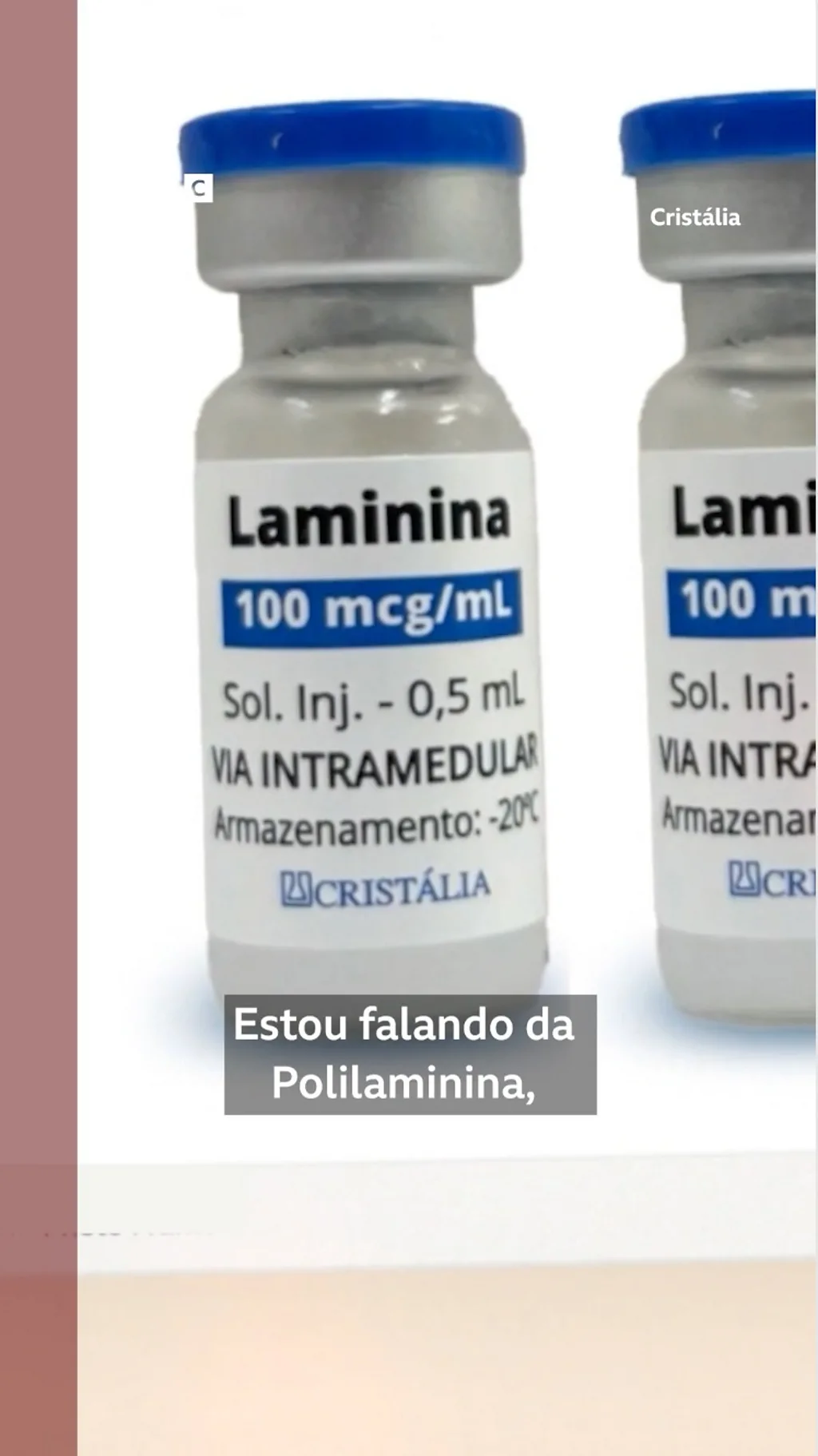Frascos de polilaminina