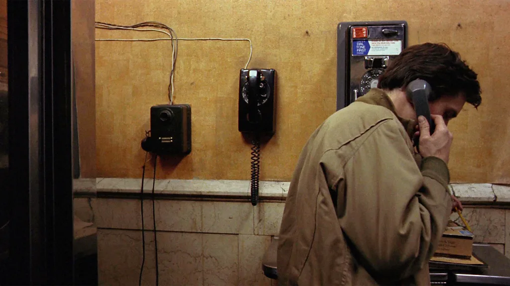 The scene of Travis Bickle at the phone box is elevated by its unconventional shot choice (Credit: Alamy)