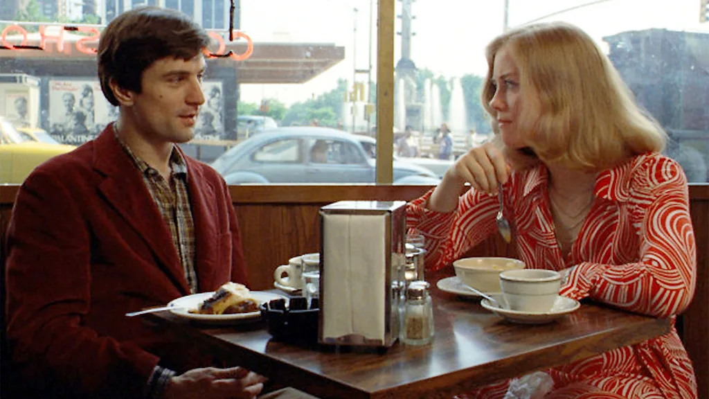 Robert De Niro and Cybill Shepherd as Travis Bickle and Betsy – the latter's rejection spurs Bickle to violence (Credit: Alamy)