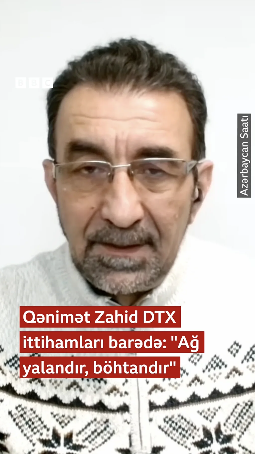 Qənimət Zayidov DTX ittihamları barədə: ''Ağ yalandır, böhtandır''