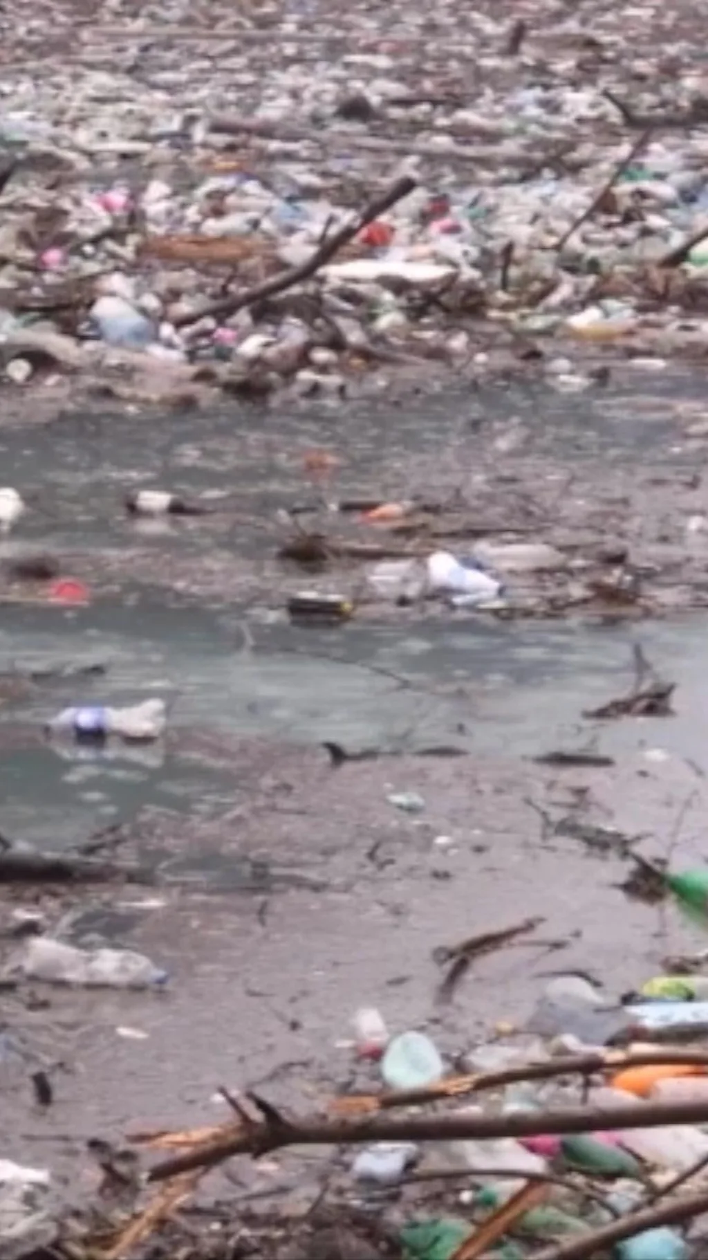 એટલો કચરો ભેગો થયો કે નદીનું વહેણ જ રોકાઈ ગયું