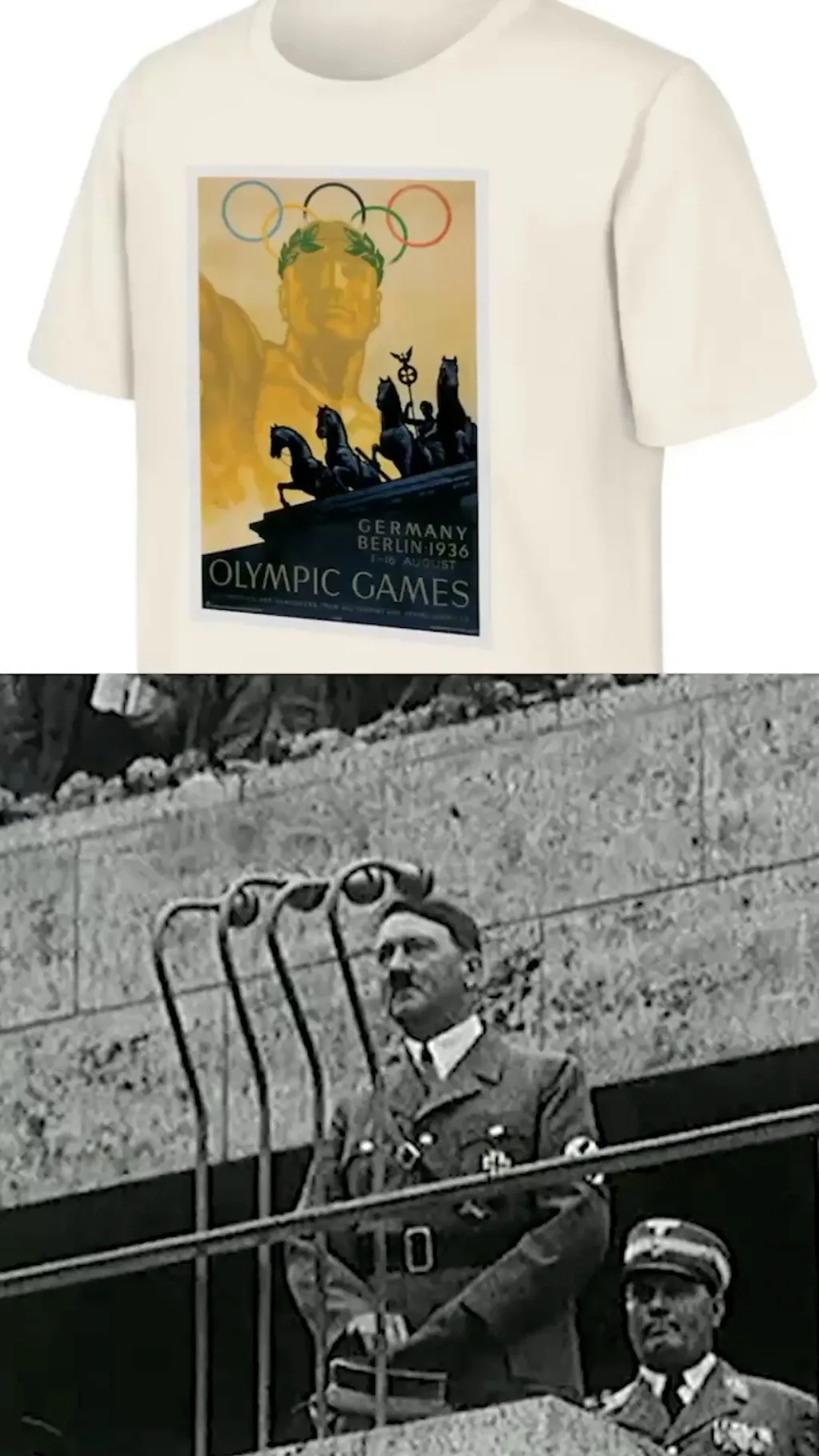 Olimpiya qo‘mitasi natsistlar davriga oid futbolkalar sotilayotgani uchun tanqidga uchradi