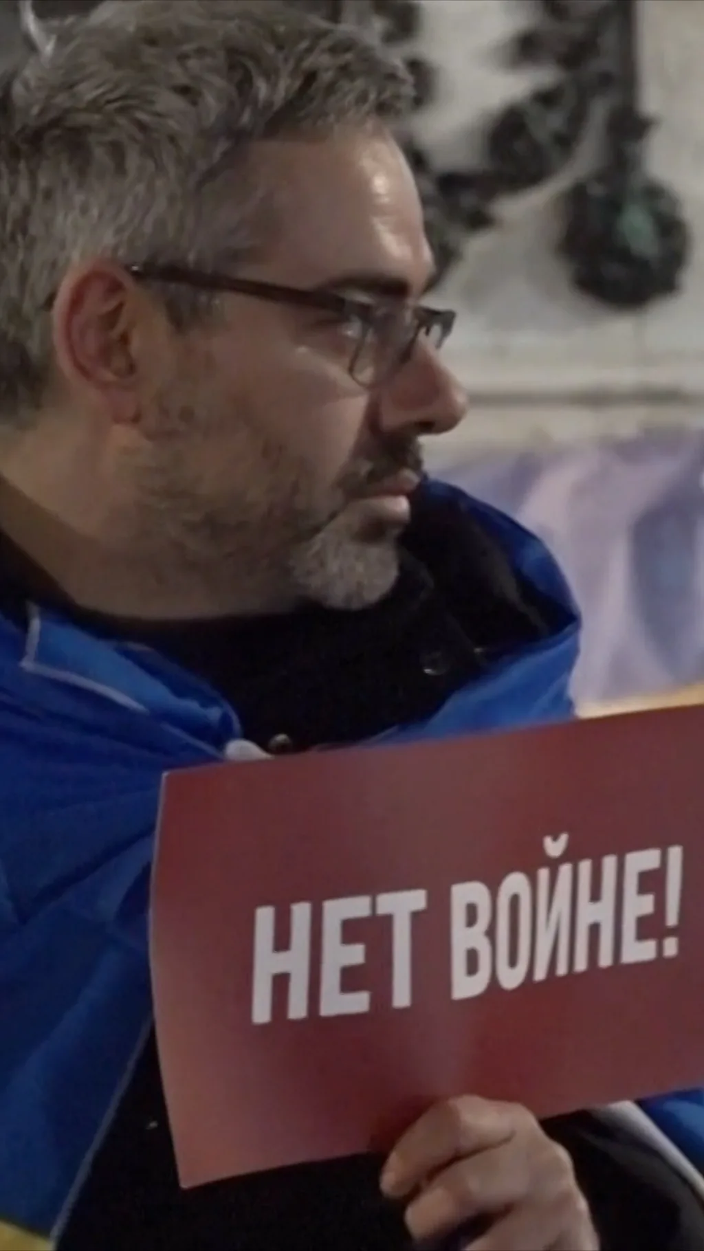 Povodom godišnjice ruske invazije na Ukrajinu,u Beogradu su se okupili antiratni aktivisti