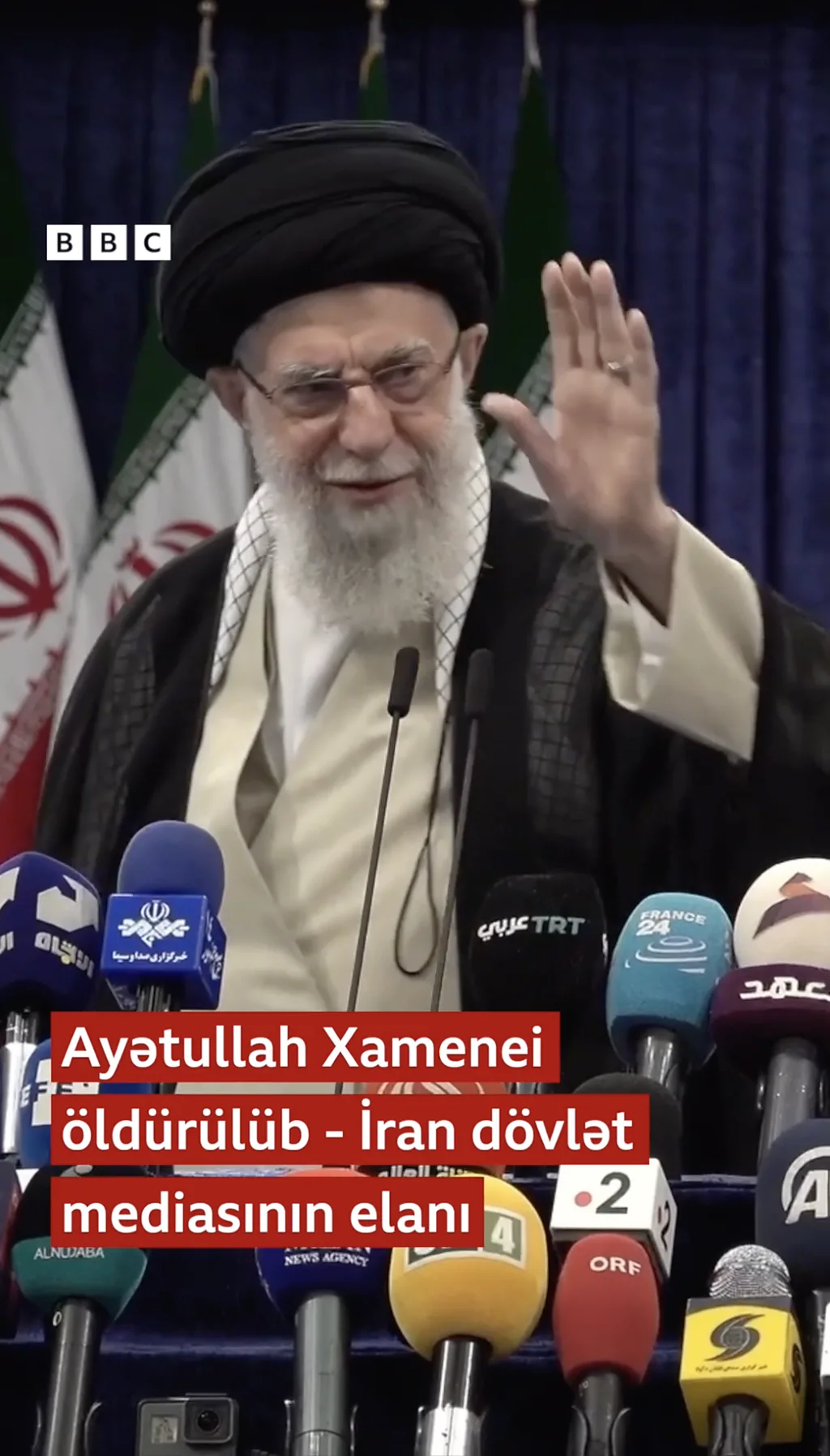 Ayətullah Xamenei öldürülüb - İran dövlət mediasının elanı