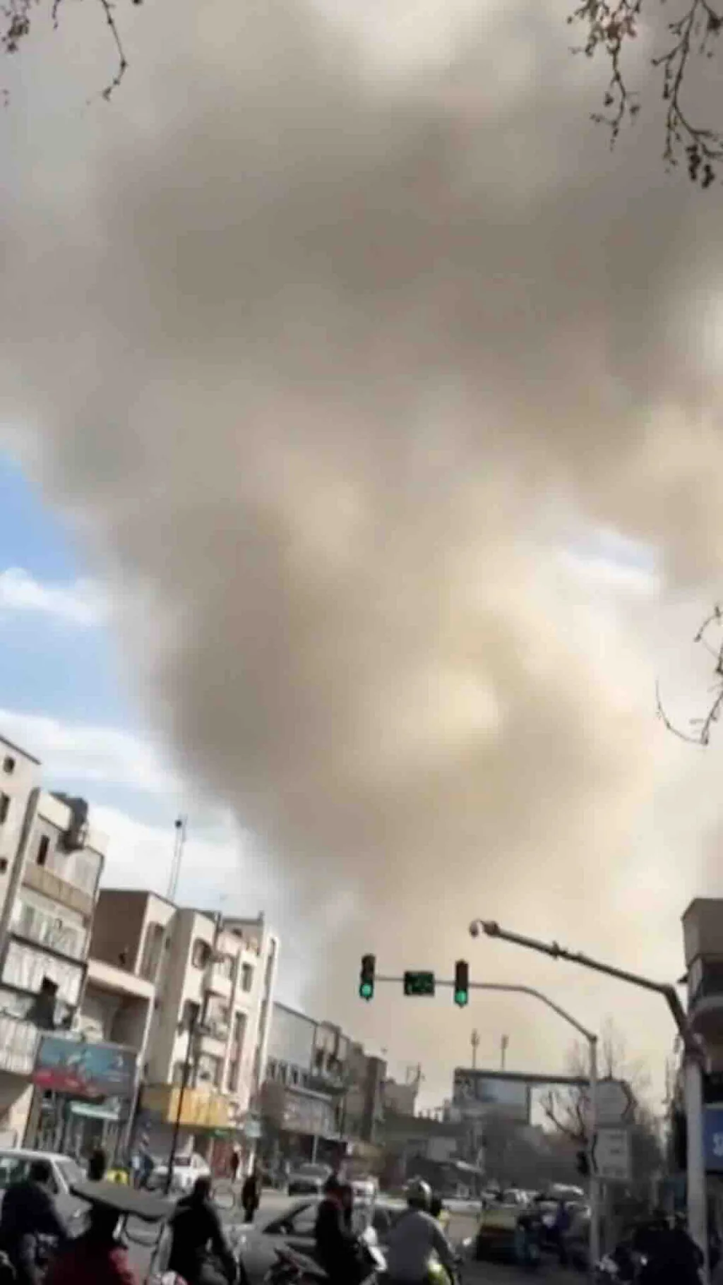 इरानमाथि हमलाका दृश्य।