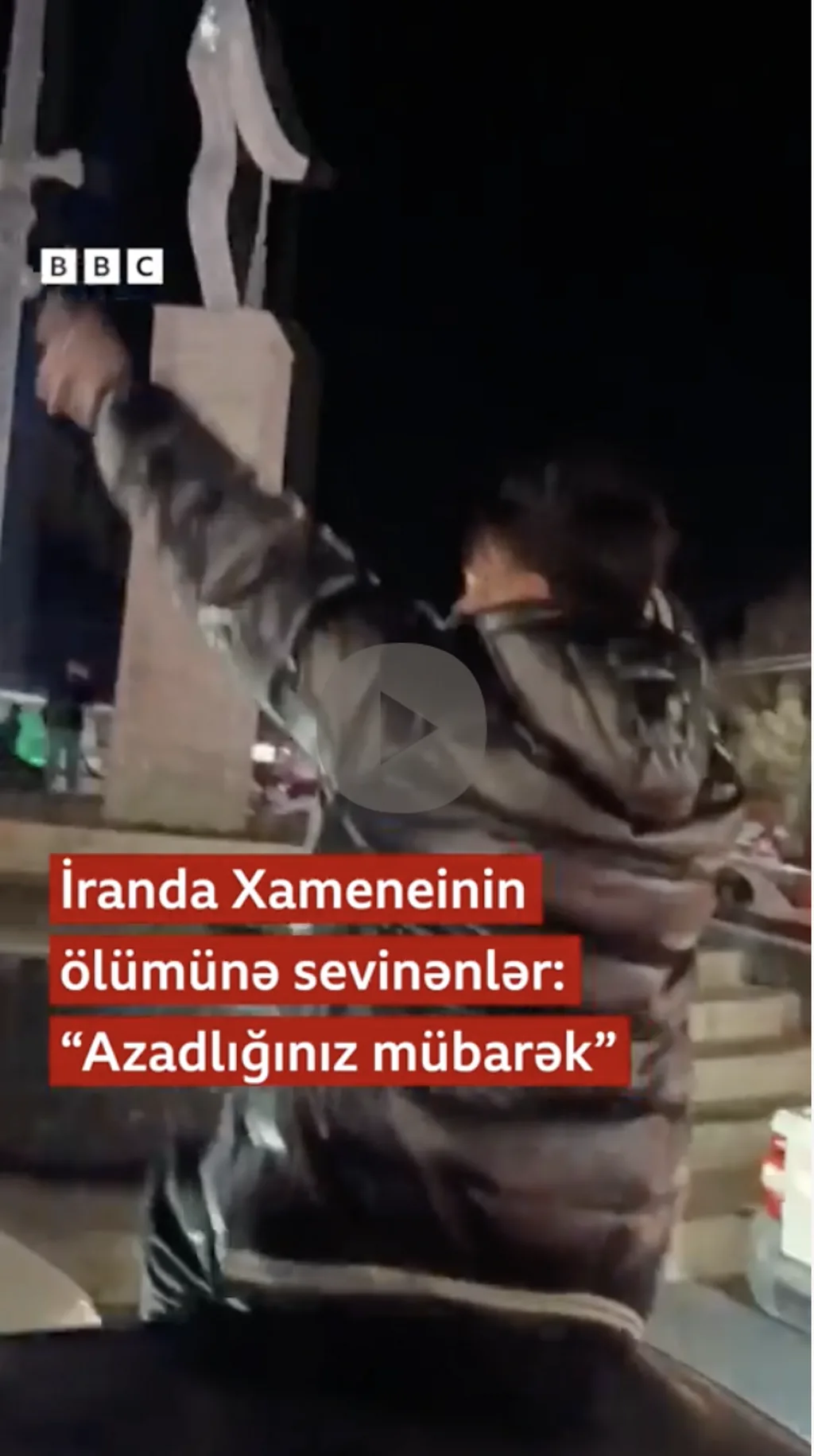 İranda Xameneinin ölümünə sevinənlər: “Azadlığınız mübarək”