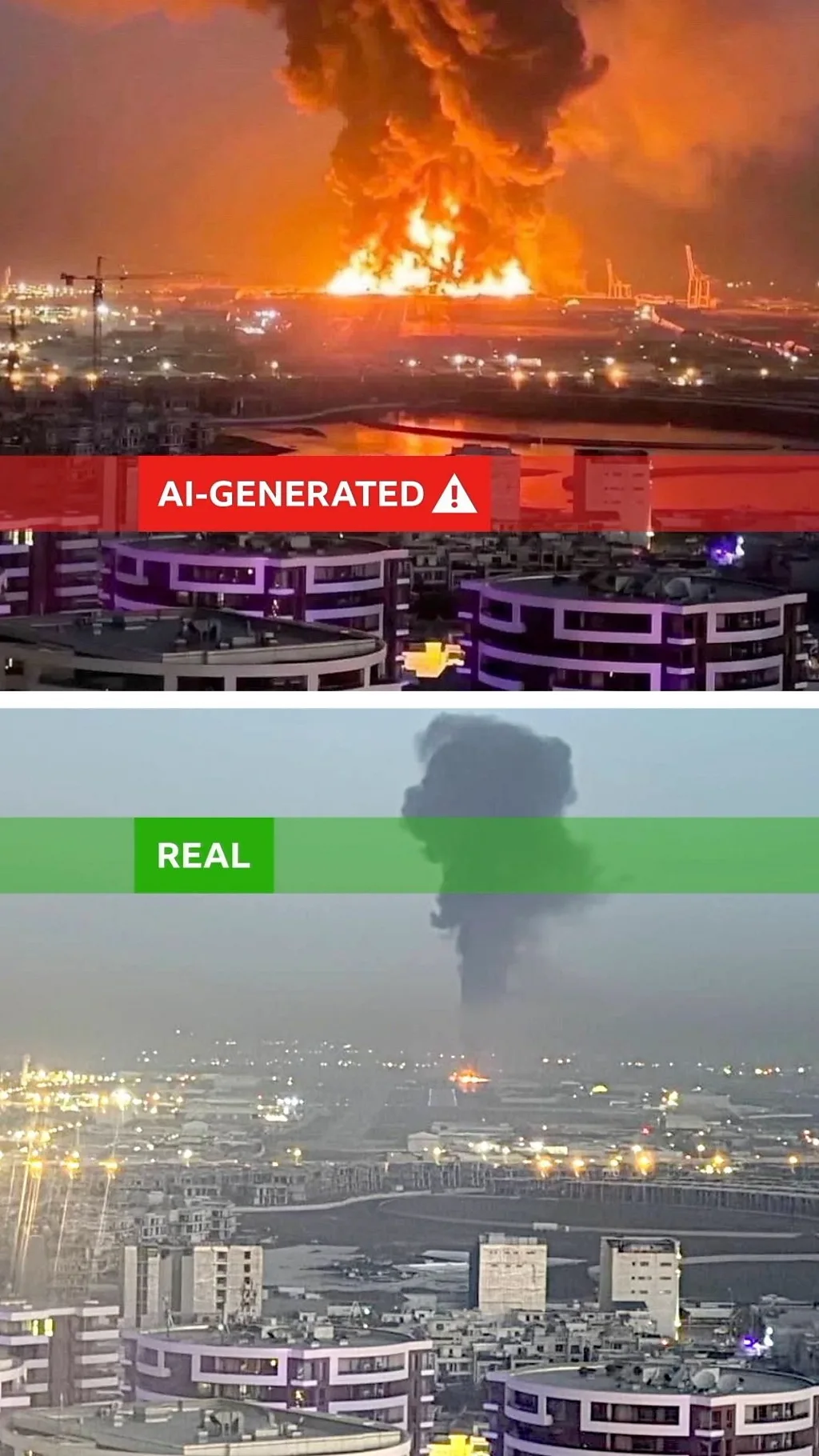 ईरान के साथ अमेरिका और इसराइल की जंग के ये फ़ेक वीडियो हो रहे हैं शेयर