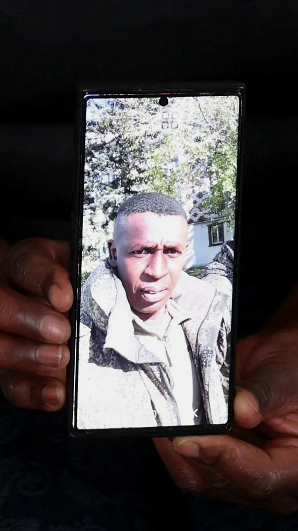 Фотография кенийца, отправленного в России на войну с Украиной.