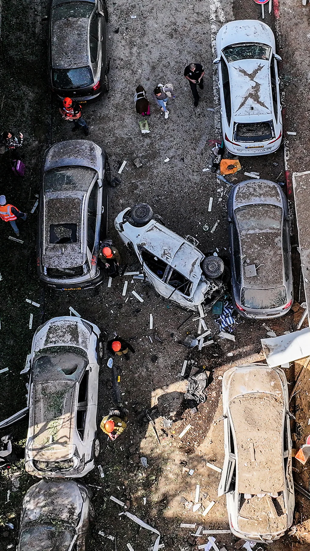 Последствия удара по Тель-Авиву.