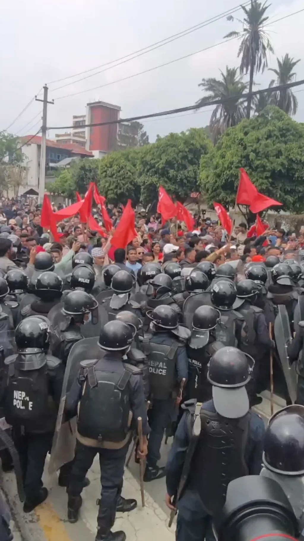 एमालेको प्रदर्शन।