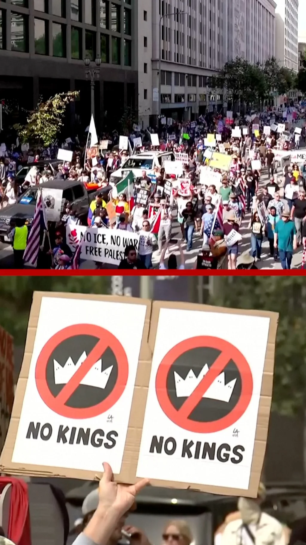 अमेरिका में डोनाल्ड ट्रंप के ख़िलाफ़ ‘नो किंग्स’ रैली