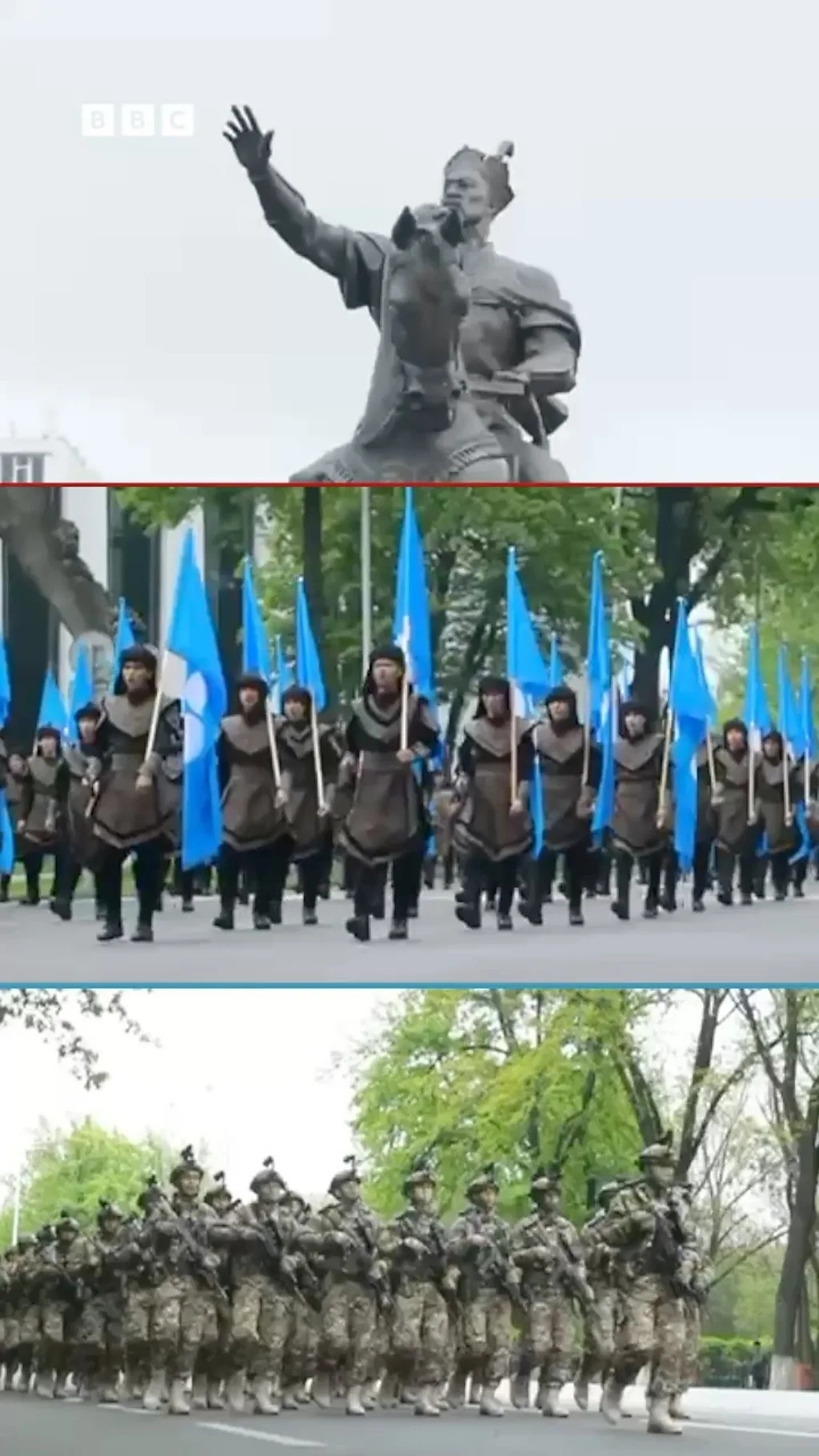 Ilk bor: Toshkentda Amir Temur bayrog‘i ostida tantanali harbiy yurish