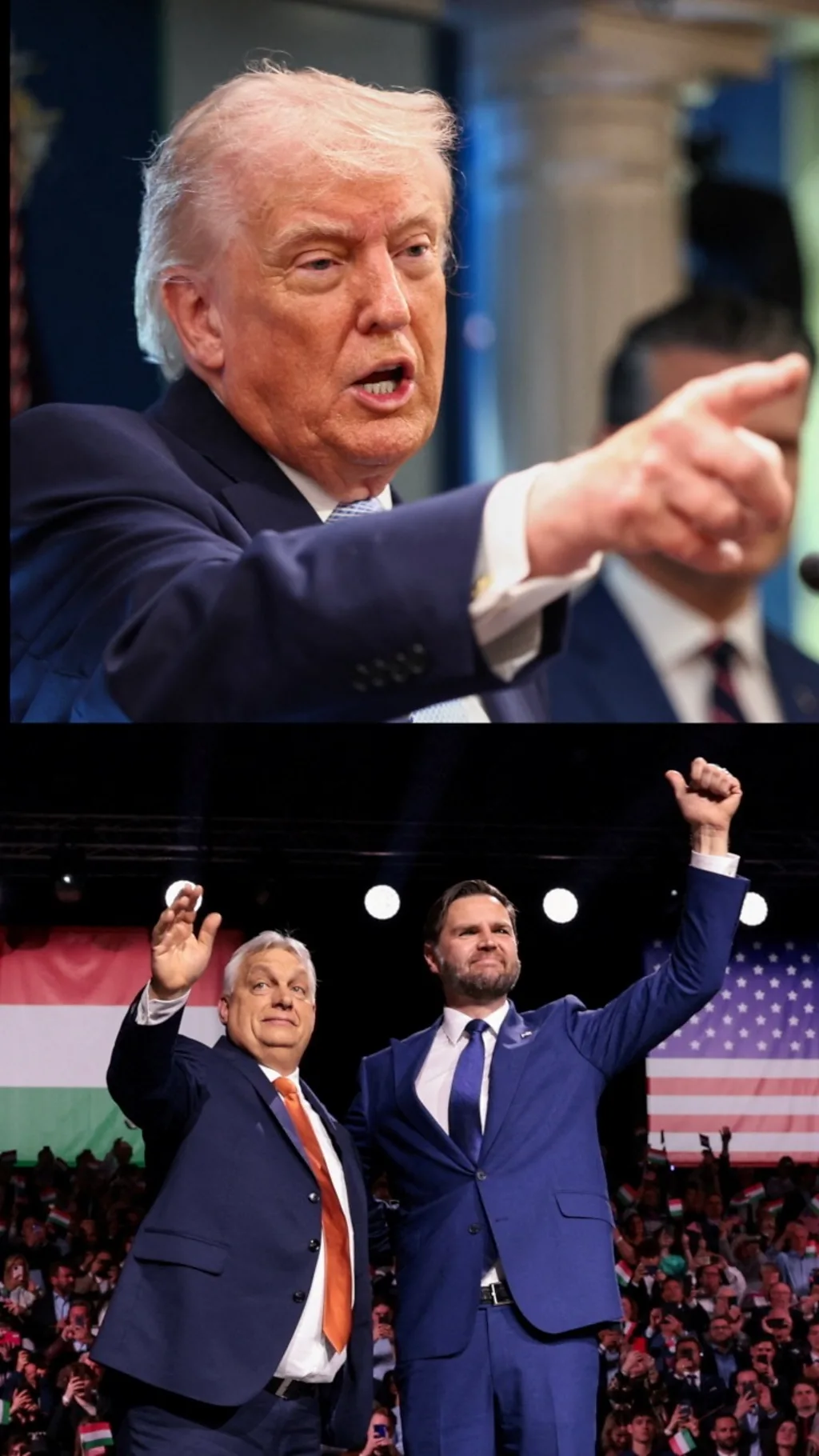 Дональд Трамп Виктор Орбан Джей Ди Вэнс