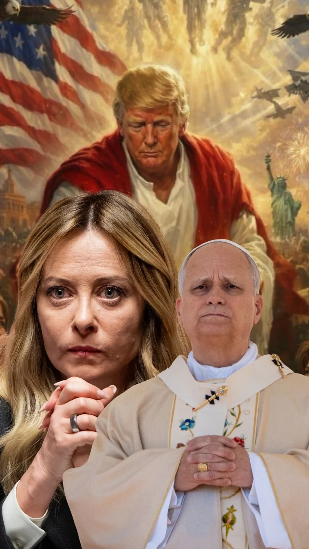 بعد تصوير نفسه بهيئة "المسيح".. ميلوني تنتقد تصريحات ترامب ضد بابا الفاتيكان