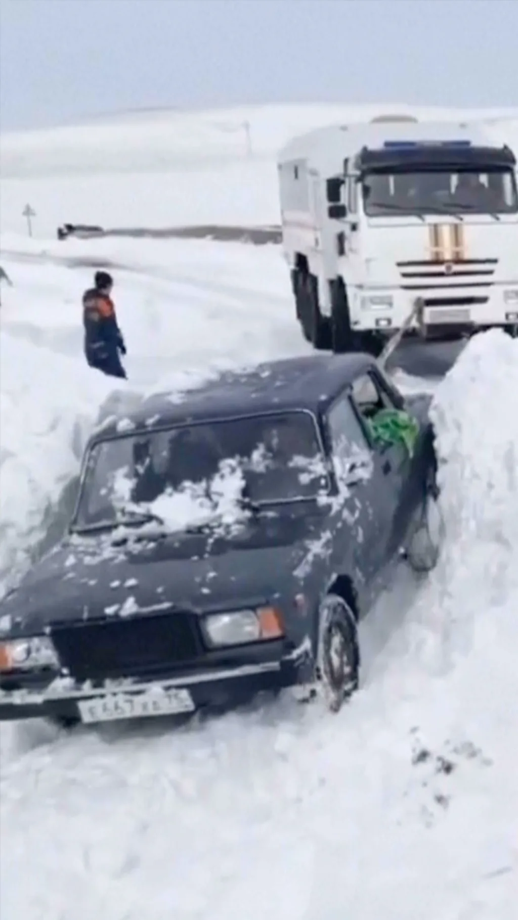 Снегопад в Забайкалье