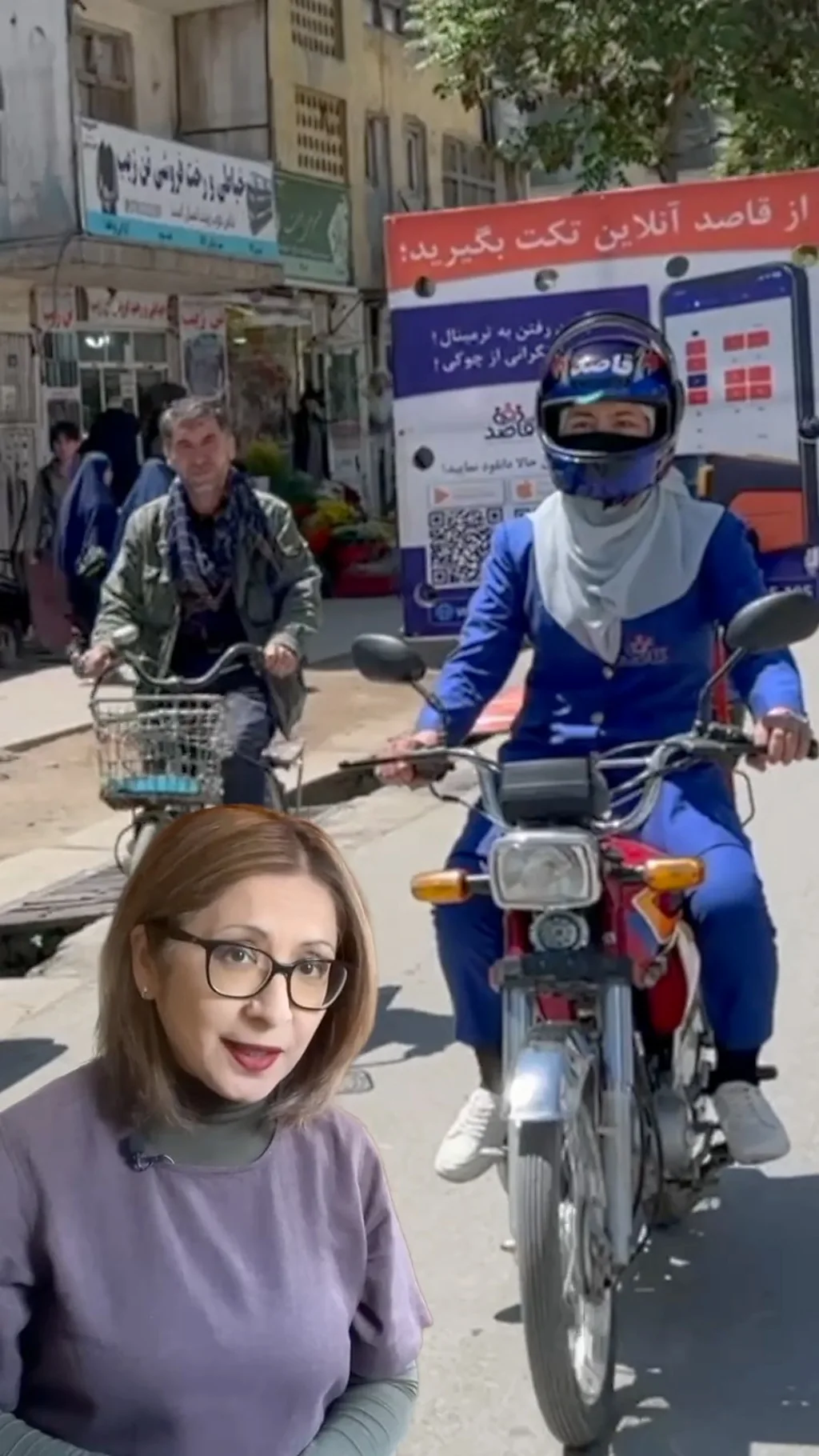 Mototsiklda yurgan afg‘on qizi ijtimoiy tarmoqlarni portlatdi