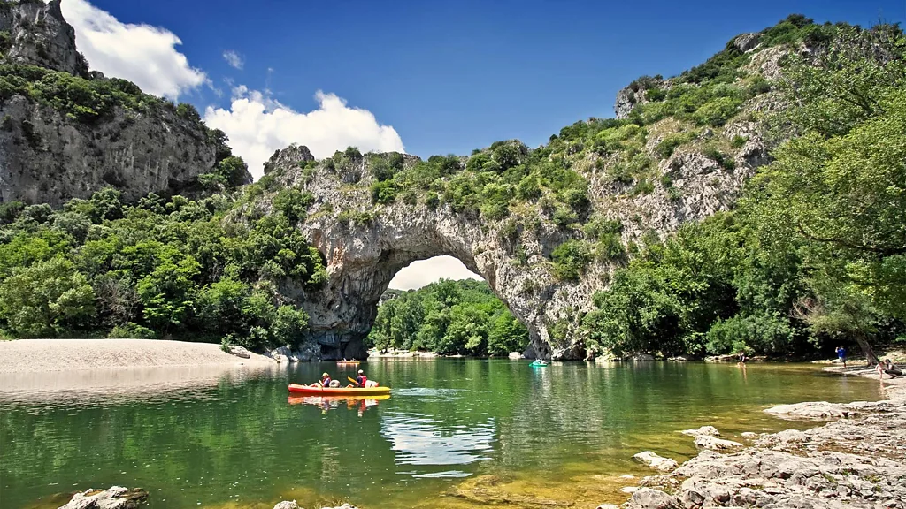 A view from an outlook of Cirque de la Madeleine, a prominent loop in the Ardu00e8che River located within the Gorges de l'Ardu00e8che in southern France (Credit: Getty Images)