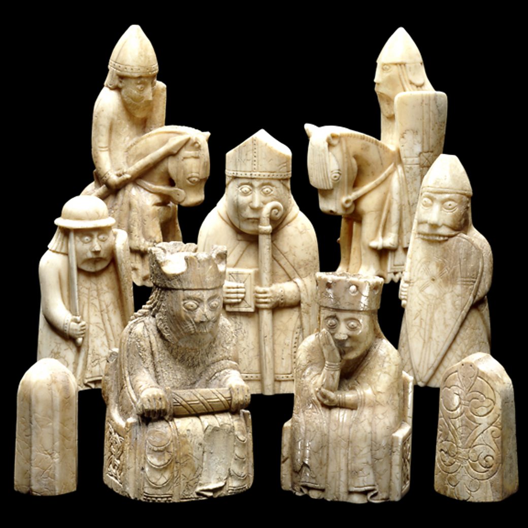Lewis Chess Piece Brown Bishop Collectable Ornament Saxon Viking Era 