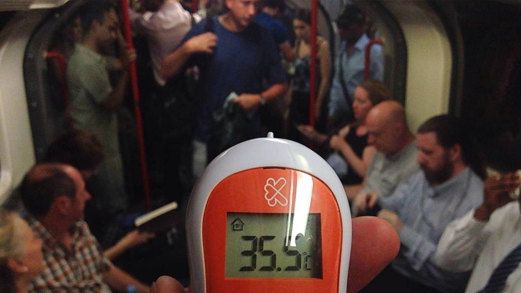 Thermometer on the underground