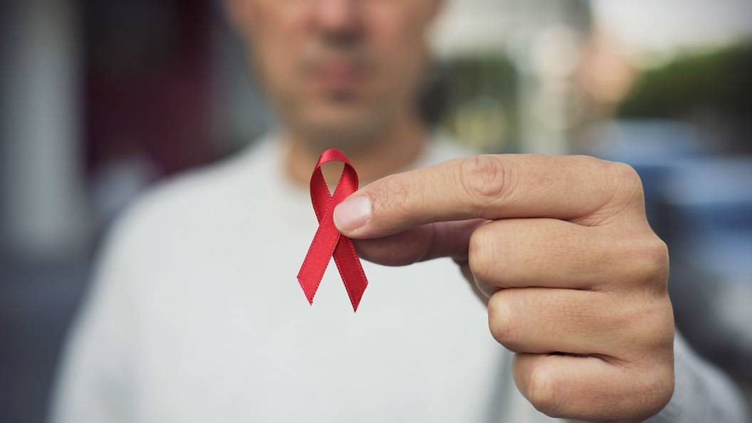 Red world aids day ribbon