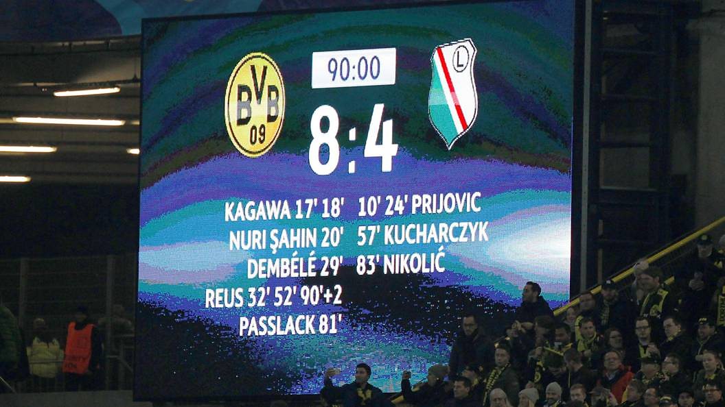Borussia Dortmund 8-4 Legia Warsaw