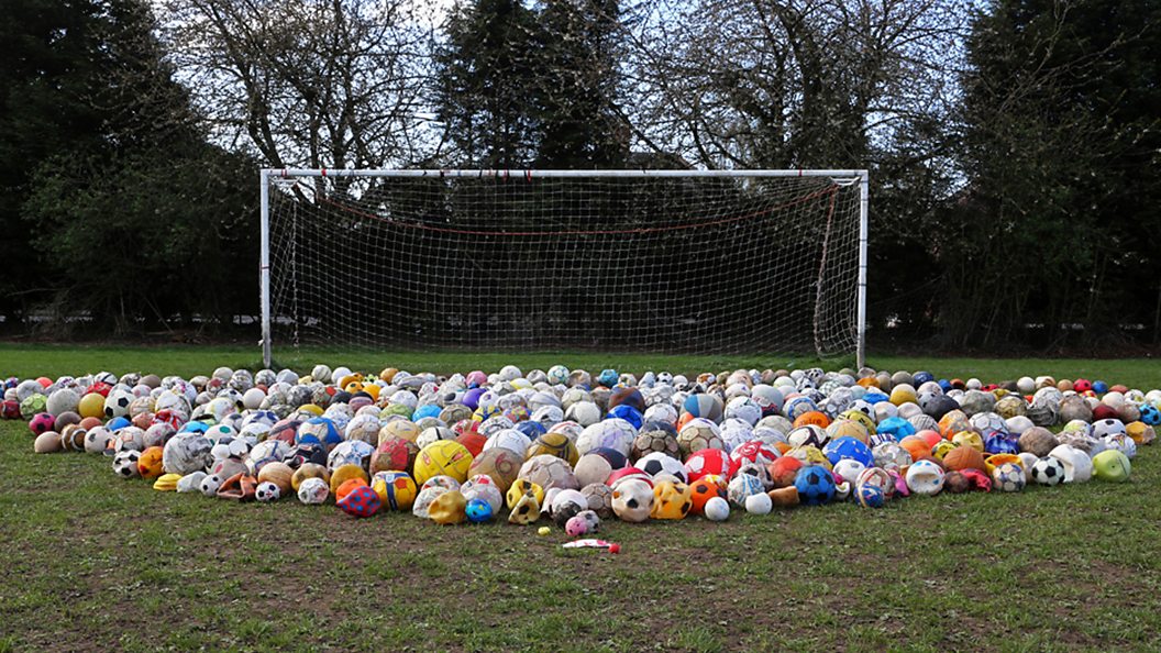 This artist used washedup footballs to highlight plastic waste BBC Three