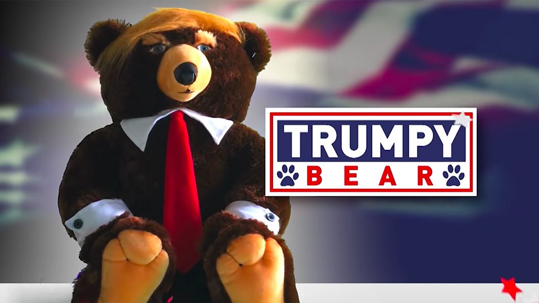 Trumpy Bear Will Trump teddy bear make Christmas great again? BBC Three