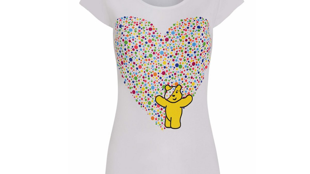 Attouchement Pudsey Bear T-shirt à Capuche Sweat-shirt Children in Need kids boy girl tee