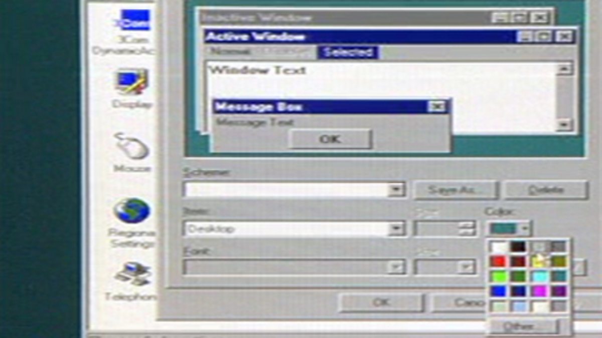 BBC Two Bitesize Computing Studies, Changing the HCI parameters on a