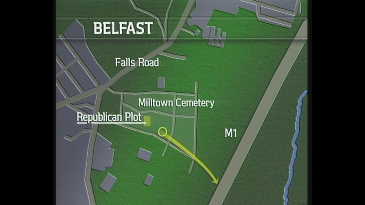 BBC News - BBC Nine O'Clock News, 16/03/1988, Milltown Cemetery attack